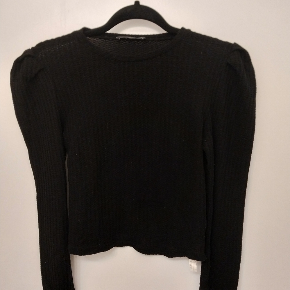 Bershka Black Long Sleeve Top